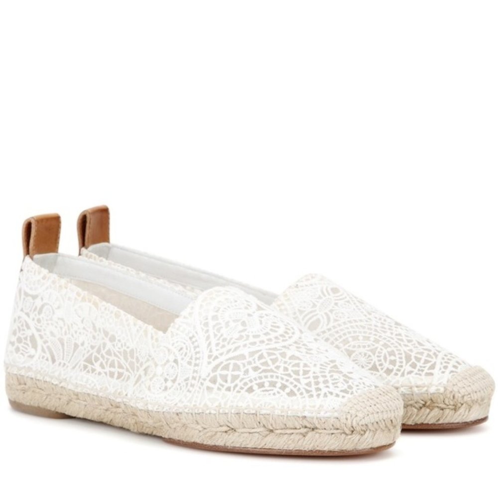 Chloé Lace Espadrilles, Size 39